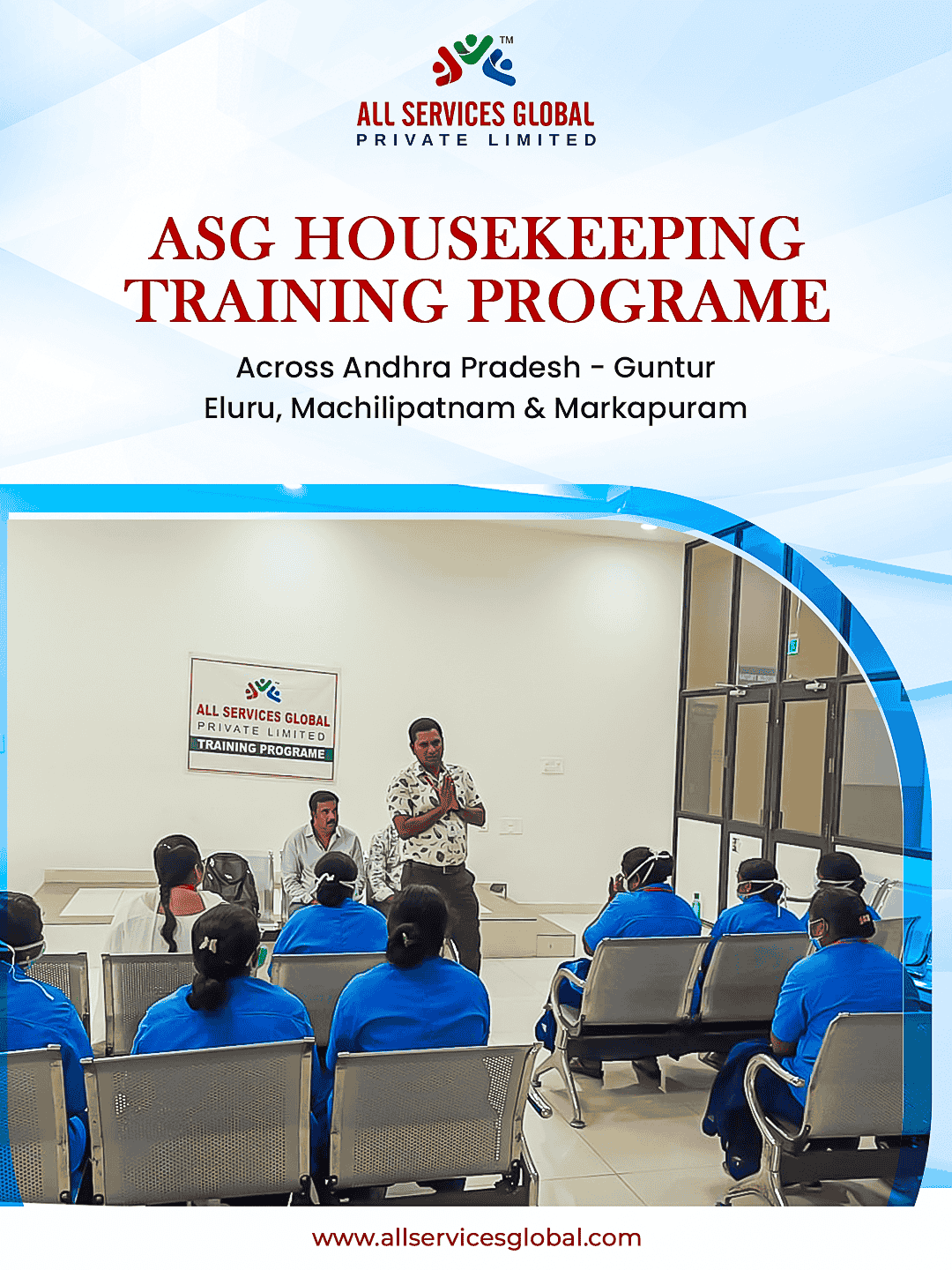 All Services Global Conducts Housekeeping Training Program at Government General Hospital, Guntur: Hygiene, Safety & Service Excellence
